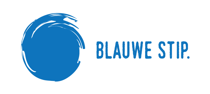 Logo Blauwe Stip letters transparant horizontaal.png