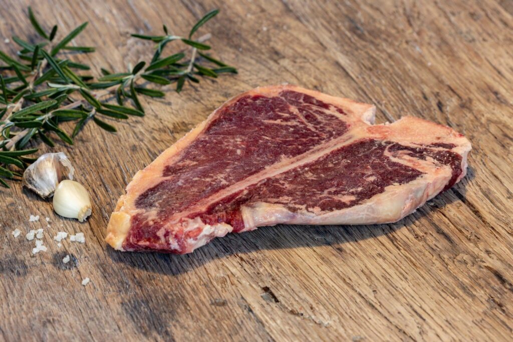 T bone steak scaled